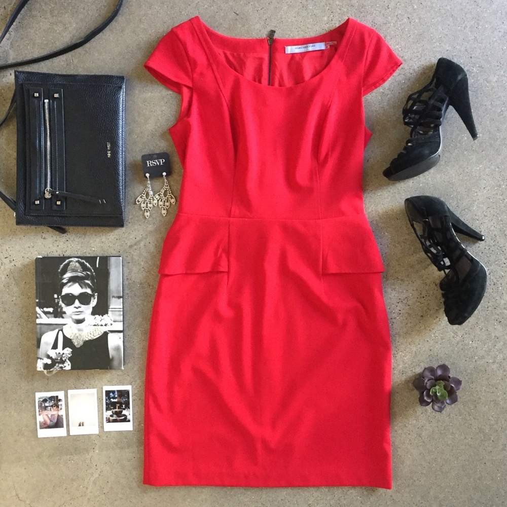 Andrew Marc | Red Pencil Dress
